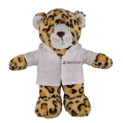 Soft Plush Stuffed Leopard in doctor's jacket.