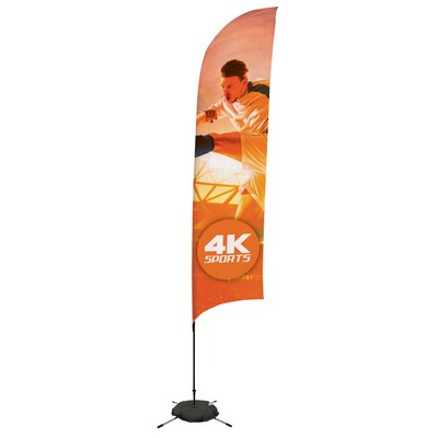 13' Streamline Razor Sail Sign Flag, 1-Sided, Scissor Base