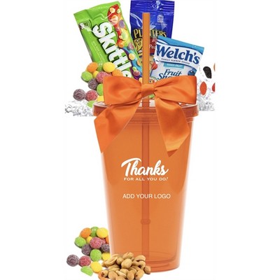 Halloween Appreciation Candy Tumbler Cup- Orange