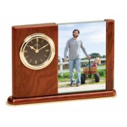 Walnut Picture Frame Clock, 7 3/4" x 5 1/4"