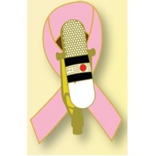 Awareness Ribbon Lapel Pins w/ Microphone