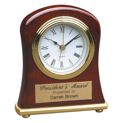 Bell Shape Rosewood Desk Clock