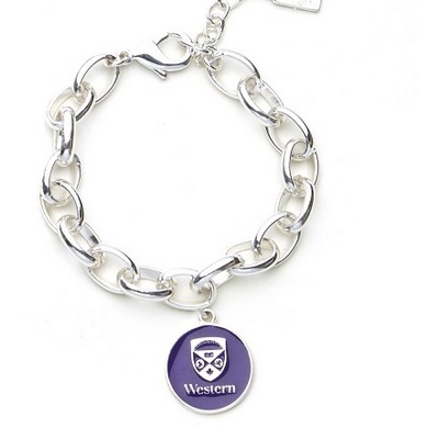 Thick Chain Charm Bracelet