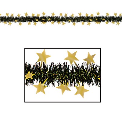 Flame Resistant Metallic Star Garland