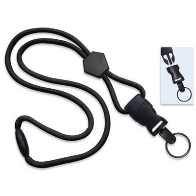 1/4" Lanyard w/ Diamond Slider and detach Split Ring