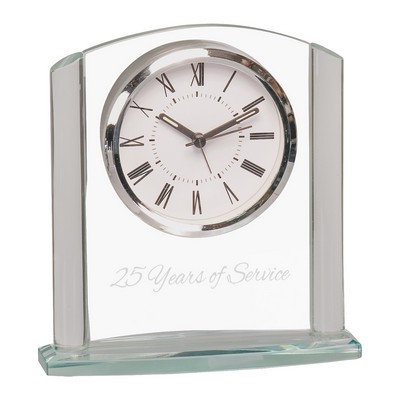 6 1/4" Arch Glass Clock