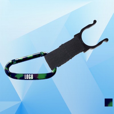 Camouflage Carabiner with Water Bottle Holder