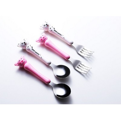 Stainless Steel Baby Fork Spoon Set