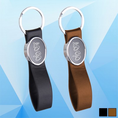 Stylish Metal/Leather Key Chain