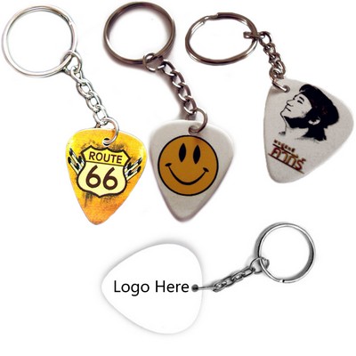 Celluloid Guitar Pick Key Chains