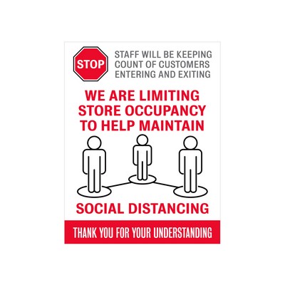 Social Distancing Limited Occupancy Sign Style 10 - (8.5"x11")