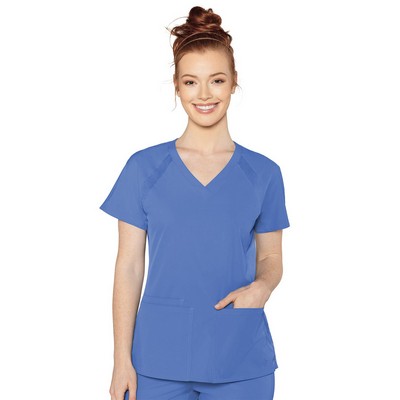 Med Couture Peaches Women's Raglan Scrub Top