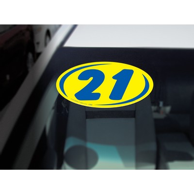 Blue & Yellow Bold Year Model Decals (Set of 12)