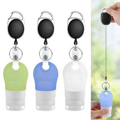 1.3 Oz. Silicone Travel Bottle w/Telescopic Rope