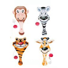 9" Zoo Animal Paddle Ball