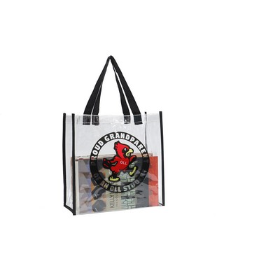 Clear Vinyl Stadium Compliant Pvc Tote Bag