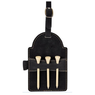 PU Leather Golf Bag Tee Holder