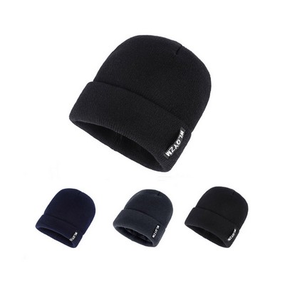 Thermal Fleece Knitted Winter Hat