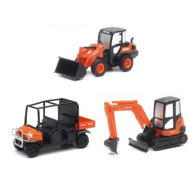 1:64 Scale Mini Kubota Vehicle Assortment