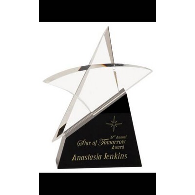 Gemini Star Crystal Award, 9 1/2"H