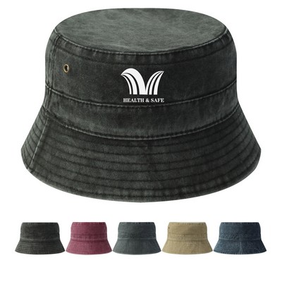 Aging Treatment 100% Cotton Bucket Hat