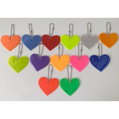 Heart Shaped Safety Reflective Keychain