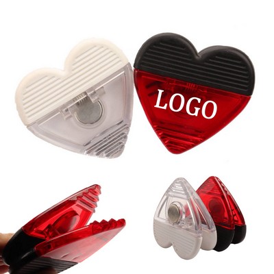 Love Heart Shaped Magnetic Memo Clip