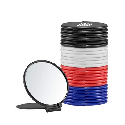 Round Mirror With Plastic Lid