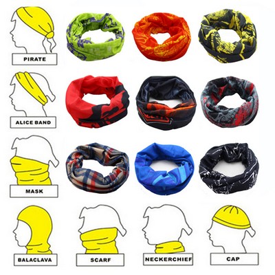 Set-up FREE Digital printing Multi-functional Seamless Headwear/Gaiter