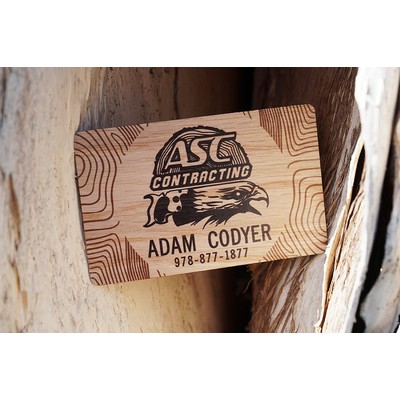 White Oak Wood Business Cards