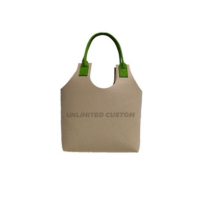 Reusable Felt Shopper Tote Bag