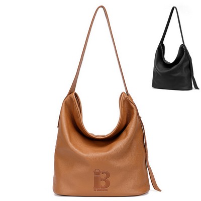 Women's Genuine Leather Hobo Shoulder Bag