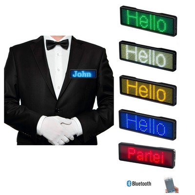 Rechargeable LED Name Tag Badge