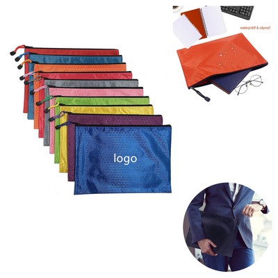 A4 Waterproof PVC Zipper File Bag