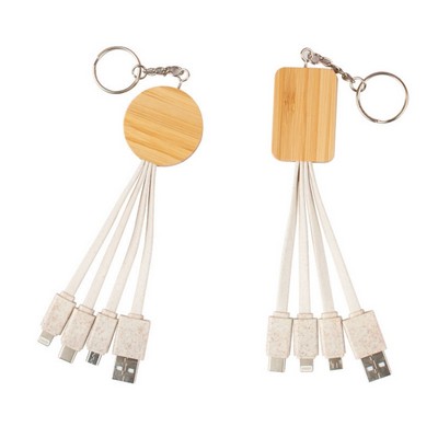 Bamboo Wheat Straw Dual Charging Cable