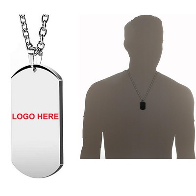 Mens High Polishing Stainless Steel Dog Tag