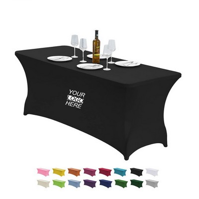 Premium 6FT Stretch Spandex Tablecloth for Special Events