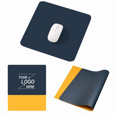 Double-Sided Leather Mouse Pad and Desk Mat