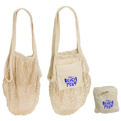 Collapsible Cotton Mesh Tote