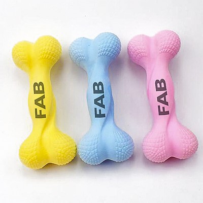 Pastel Colored Bone Shaped Chew Toy for Dogs