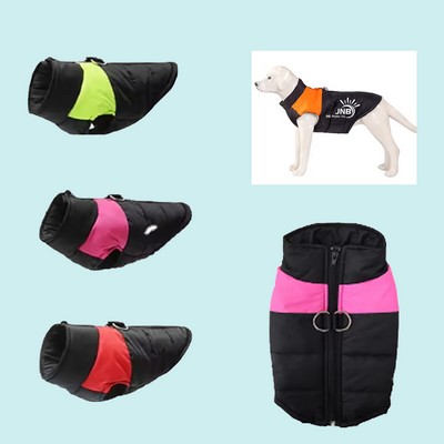 Winter Dog Jacket with Zipped