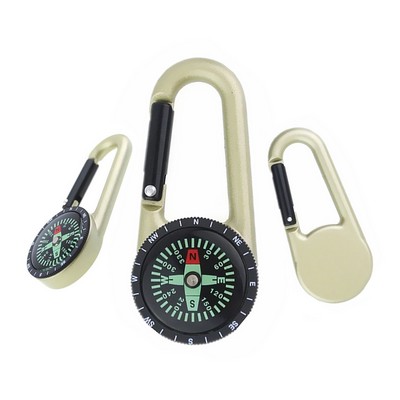 Zinc Alloy Carabiner Compass