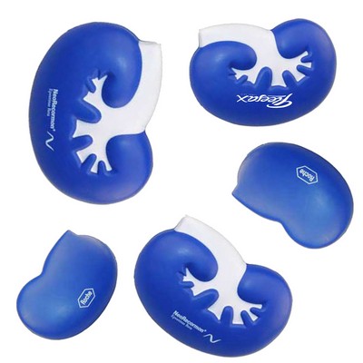 Blue Kidney With White Tube Stress Reliever