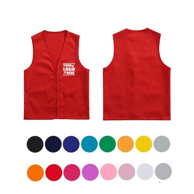 Zipper Advertising Volunteer Vest