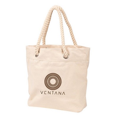 Trendy Rope Handle Tote Bag (16.5 x 13.5 x 4.75)