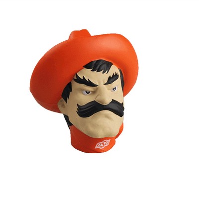 PU Cowboy Avatar with a Mustache Stress Reliever