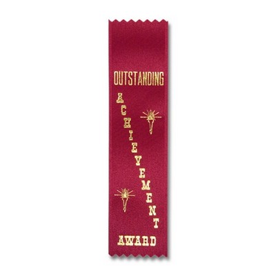 2"x8" Outstanding Achievement Stock Lapel Award Ribbon