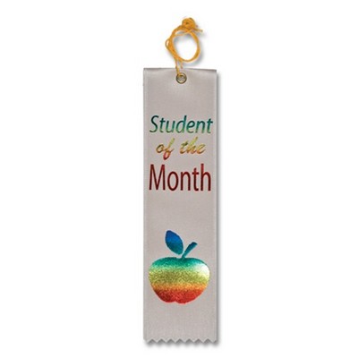 2"x8" Stock Recognition "Student of the Month" Carded Ribbons