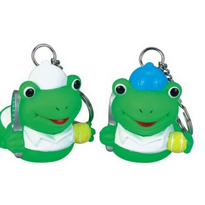 Rubber Tennis Frog Key Chain©