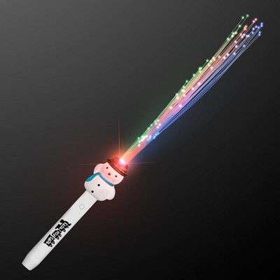 Light Fiber Optic Snowman Wand - Domestic Print